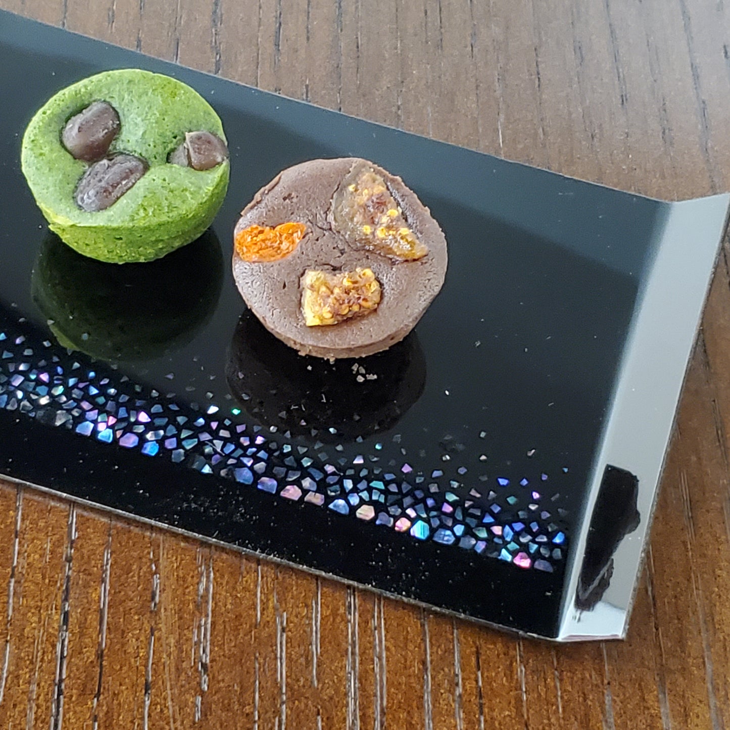 紙胎螺鈿菓子皿「直線」