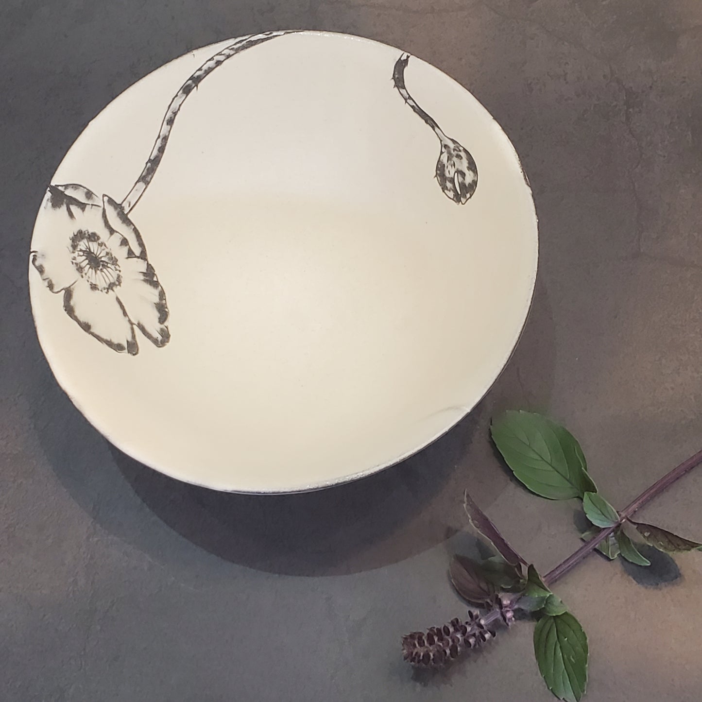 掻き落としbowl「芥子」