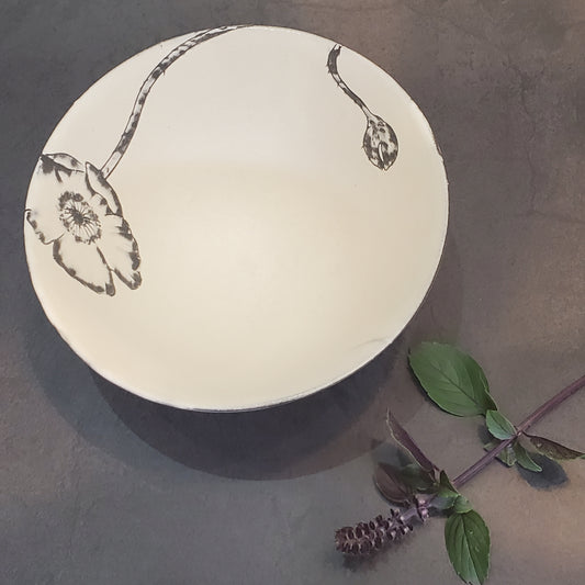 掻き落としbowl「芥子」