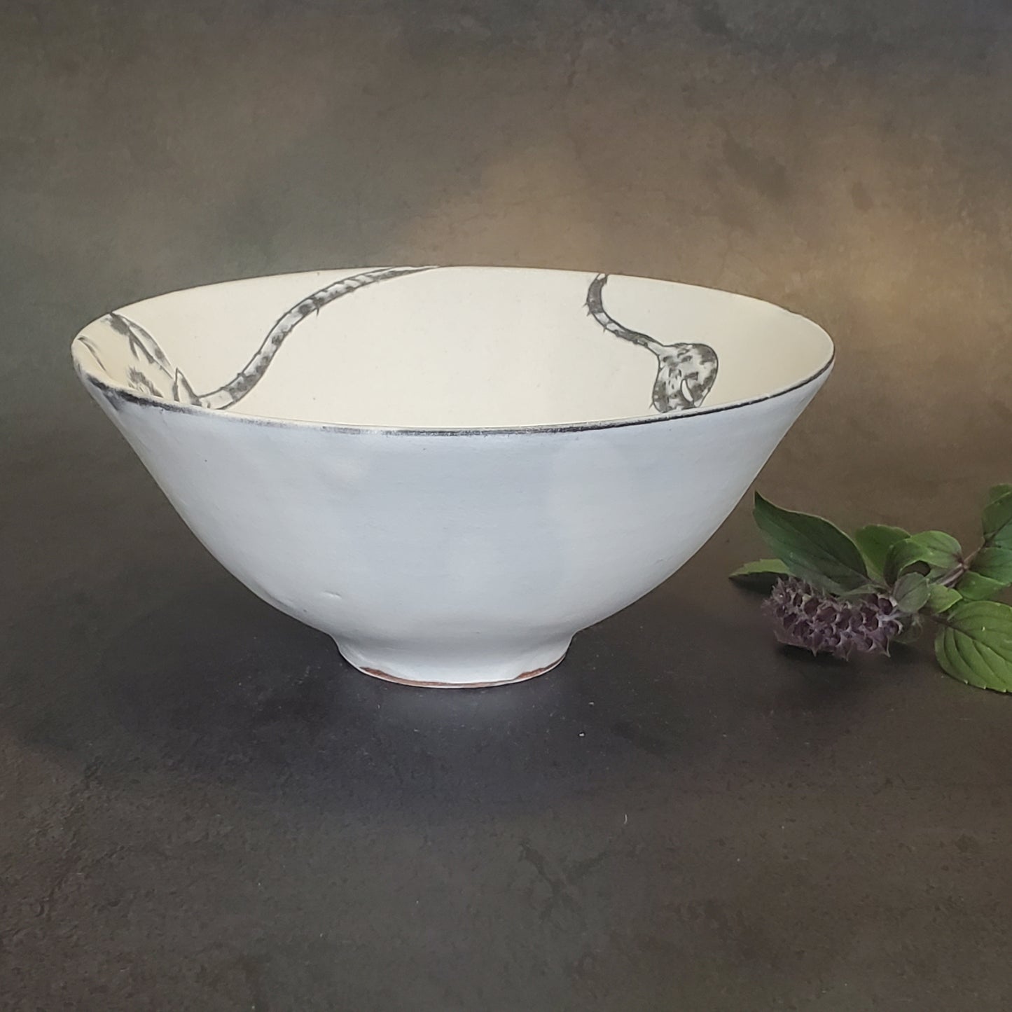 掻き落としbowl「芥子」