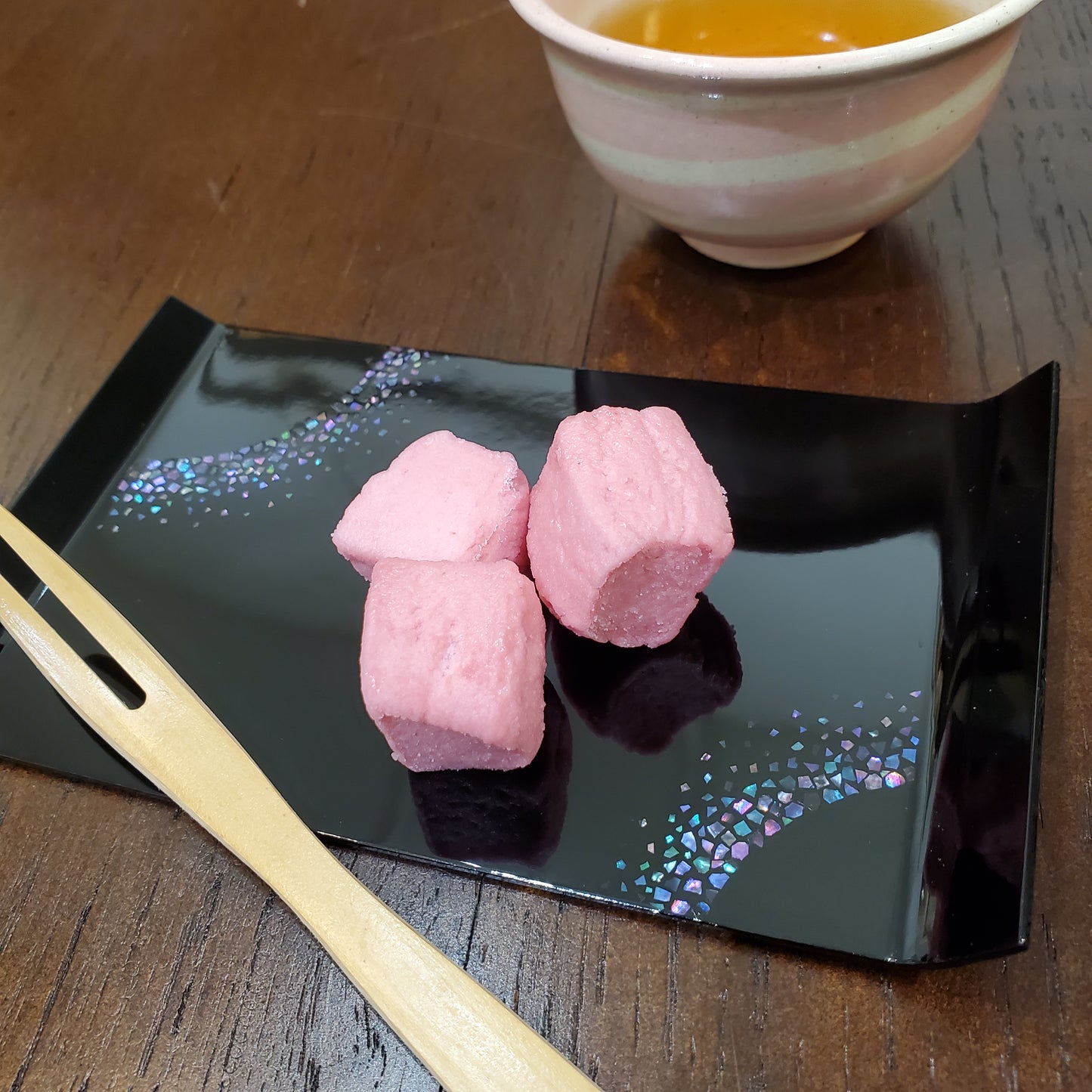 紙胎螺鈿菓子皿「円」