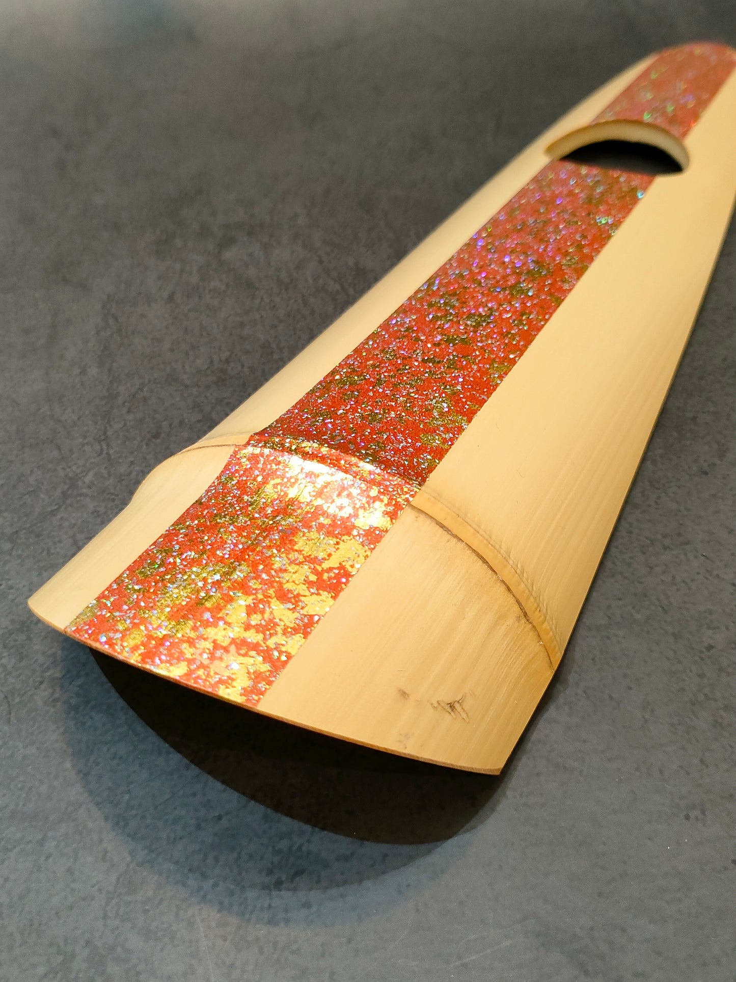 京銘竹ボトルスタンド 金彩(赤)