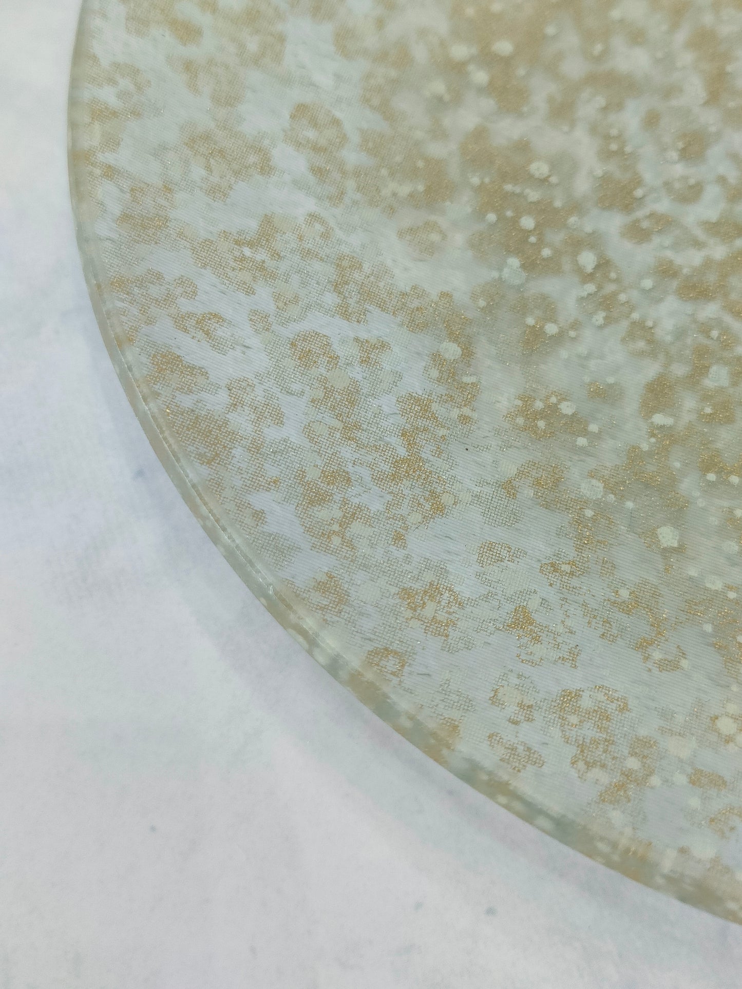 Kinsai Glass Dish, Bubble, Silver (15cm, Round)