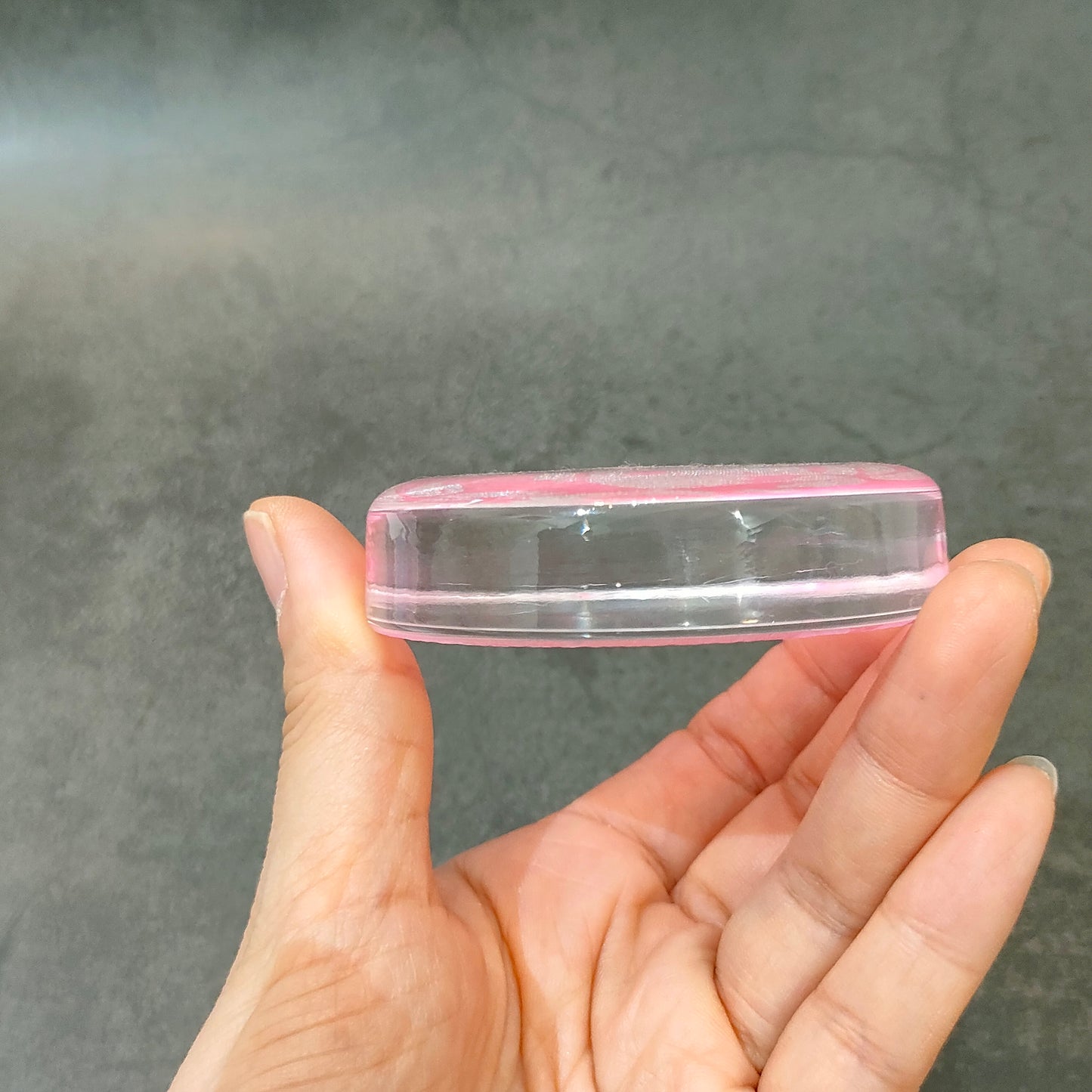 金彩ガラス ペーパーウェイト 桜 ピンク(7cm・丸形)