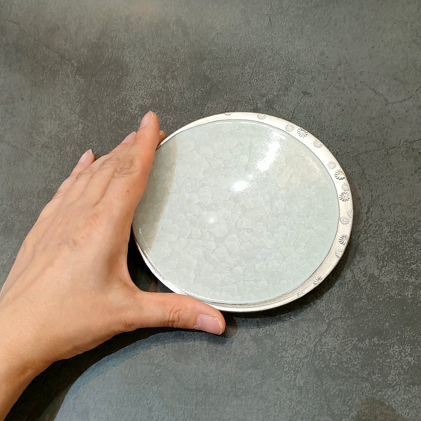 Ice flower dish S グレー