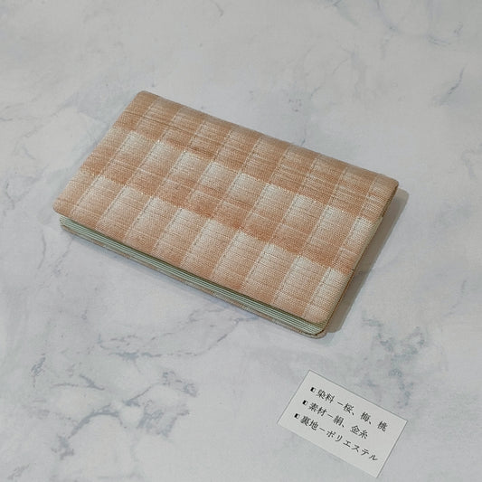 カードケース(二つ折り)2106PK-2M02(植物染料・絹・金糸)