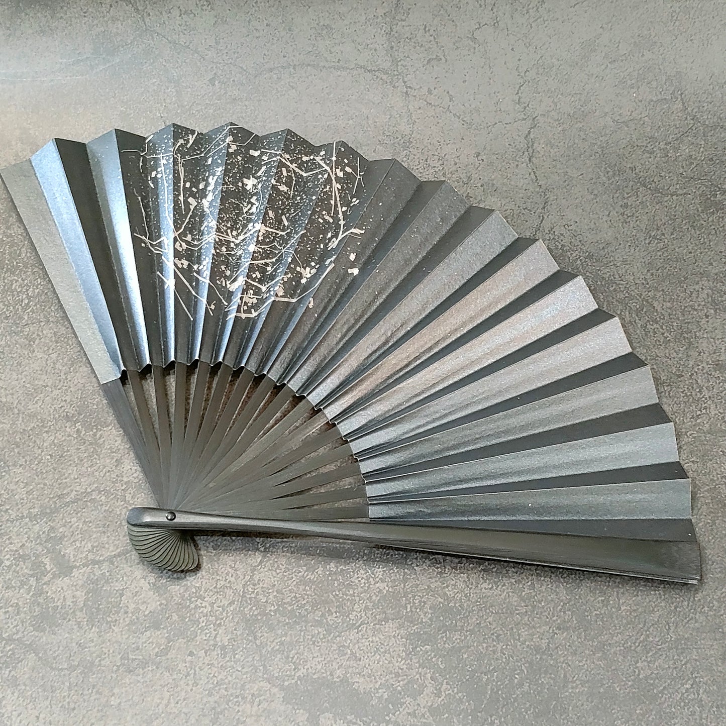 金彩扇子 箔図 image2 黒