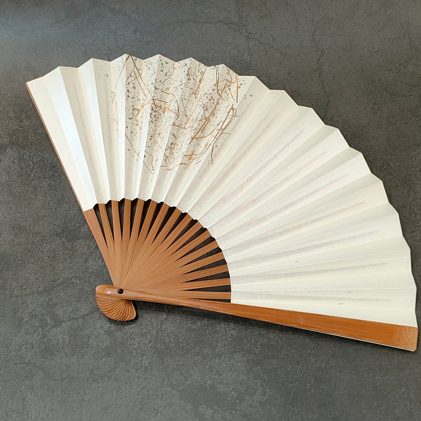 金彩扇子 箔図 image2 白