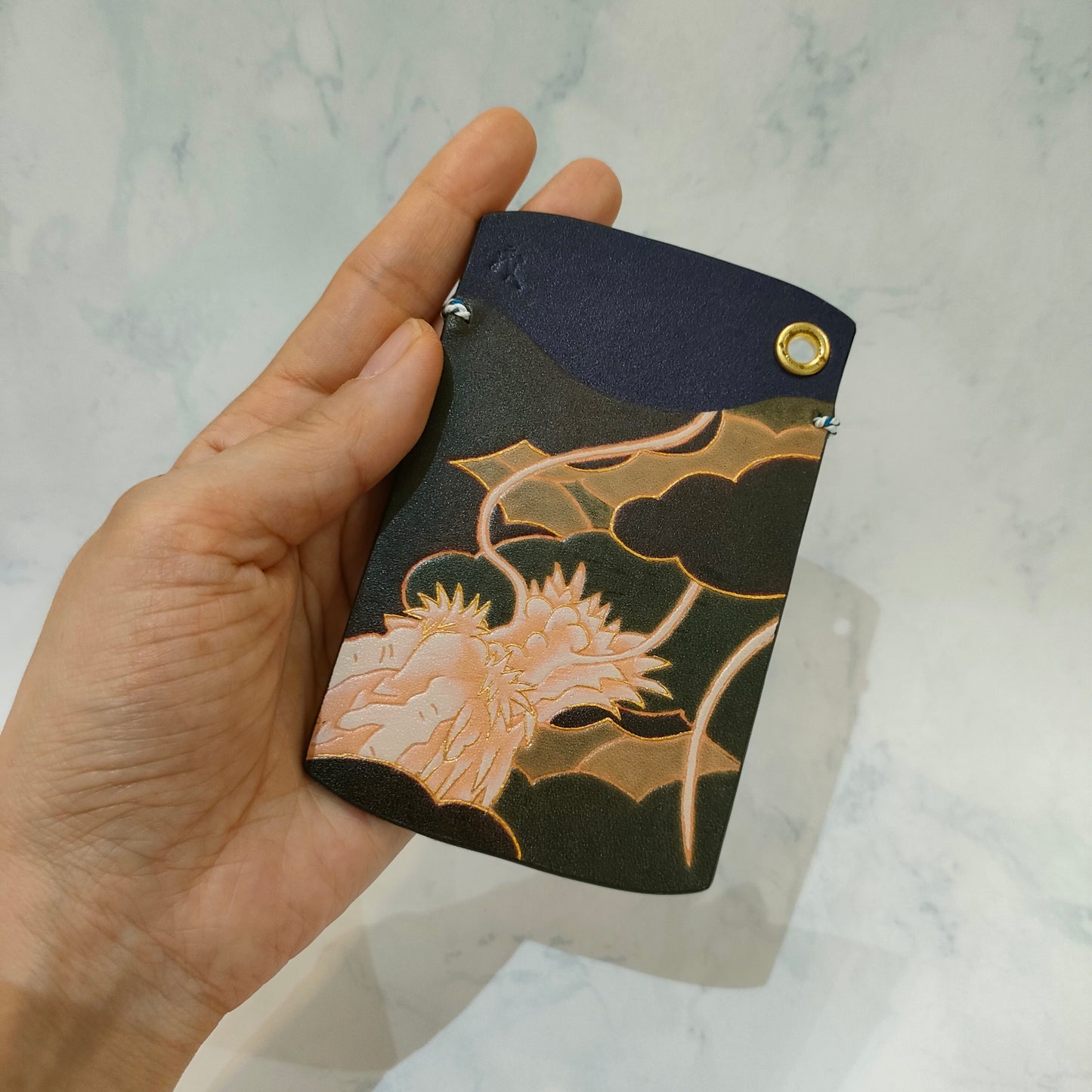 雲龍・牛革カードケース