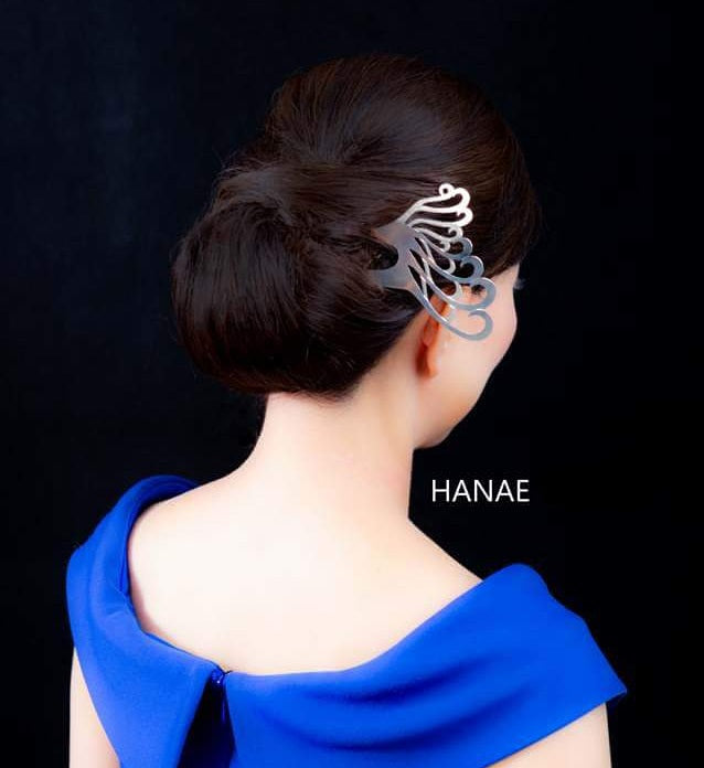 wave and butterfly tuft of hair kanzashi