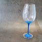 Lacquer glass "Hanahiraku" wine glass, blue