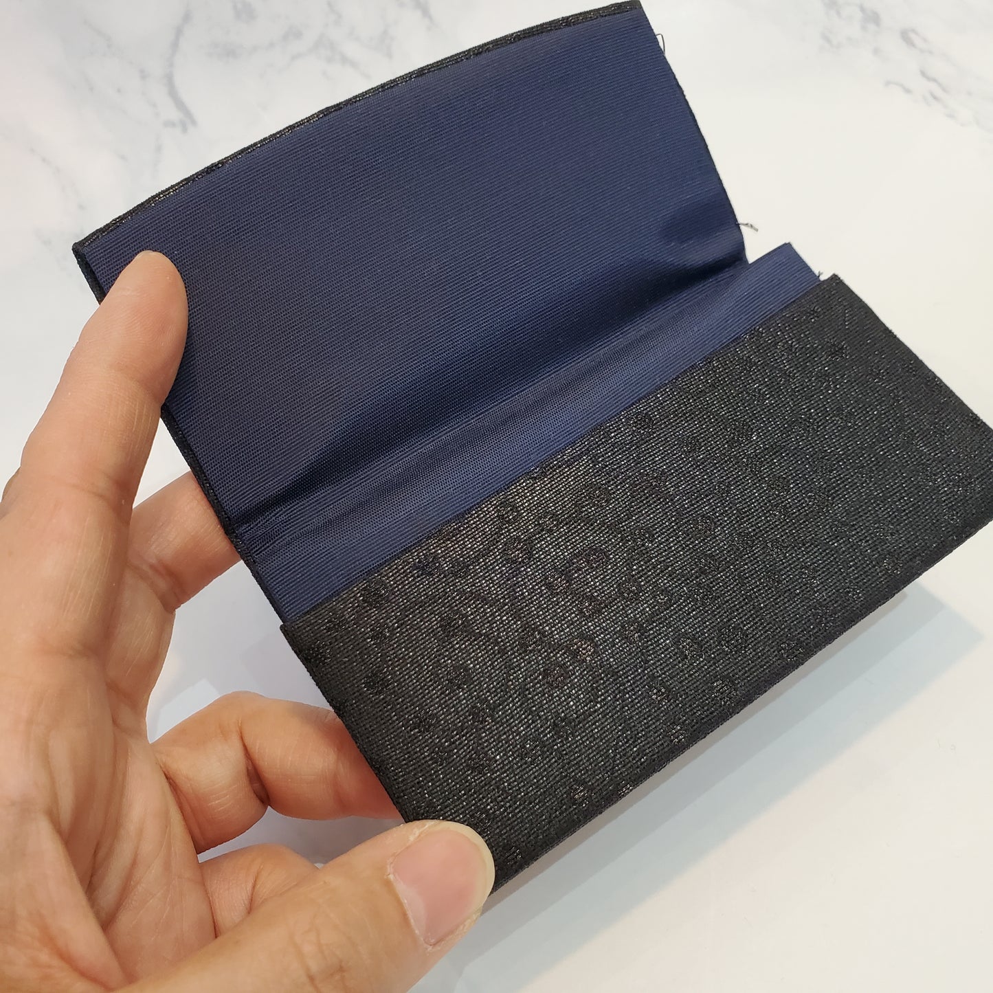 Nishijin Woven Card Case Black x Black
