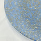 Gold glass plate bubble blue (15cm, round shape)