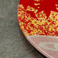 金彩ガラス皿 紅葉に流水（15cm・丸形）
